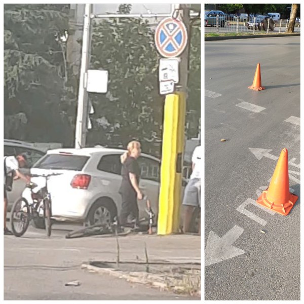 Жена мина на червено, блъсна две деца и ги помоли да не звънят на 112 / СНИМКИ