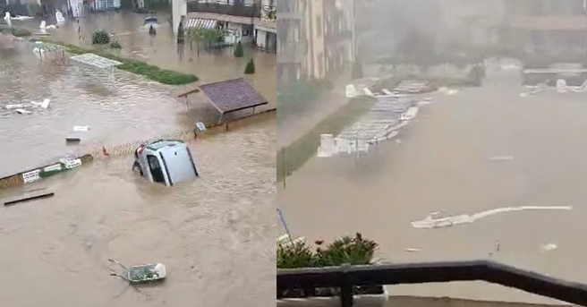 Библейски потоп в Царево: Кадрите са апокалиптични
